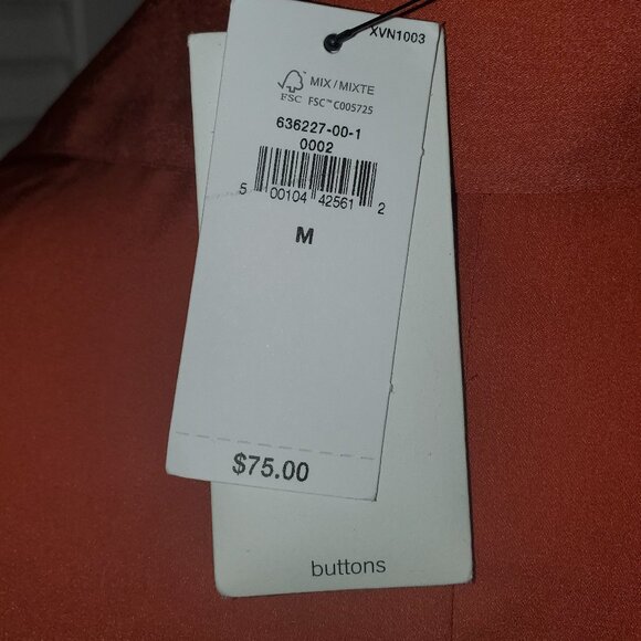 NWT BR Silk Shirt - Size M - Picture 2 of 3